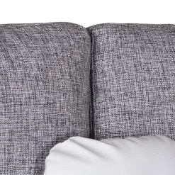 Roomscape Canapé d'angle Ilona (convertible) - Méridienne courte à gauche (vue de face) -Canapés Soldes Magasin ecksofa ilona mit schlaffunktion kunstleder weiss webstoff grau ottomane davorstehend links 382954