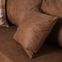 Loftscape Canapé d'angle Inywa - Convertible / montable des deux côtés - Aspect cuir antique - Microfibre Priya: Cognac - Avec fonction couchage -Canapés Soldes Magasin ecksofa inywa mit schlaffunktion beidseitig montierbar antiklederlook cognac 4789932