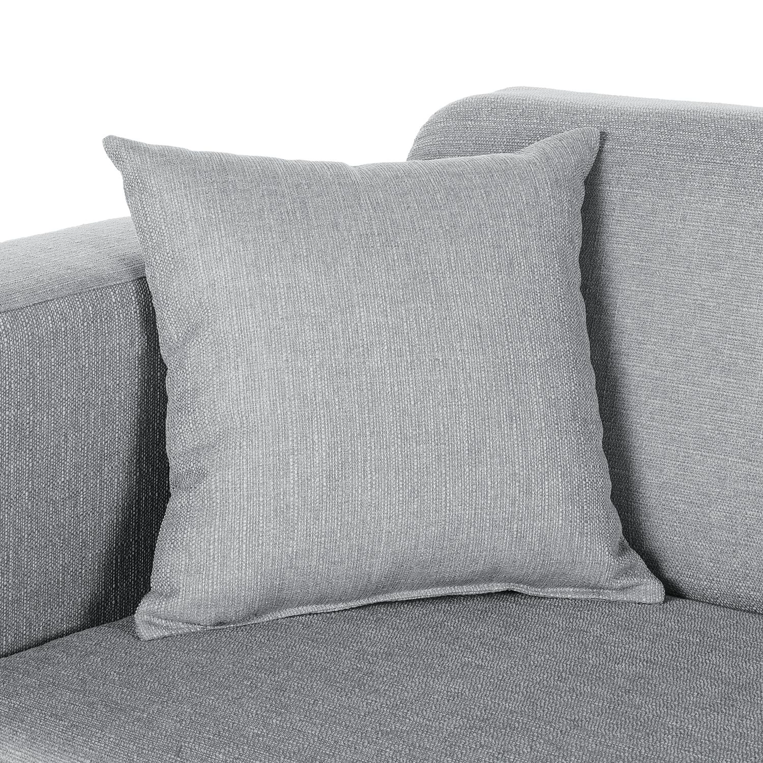 Canapé d'angle KiYDOO relax - Argenté - Méridienne courte à droite (vue de face) 13 Canapé d'angle KiYDOO relax - Argenté - Méridienne courte à droite (vue de face) – Image 13