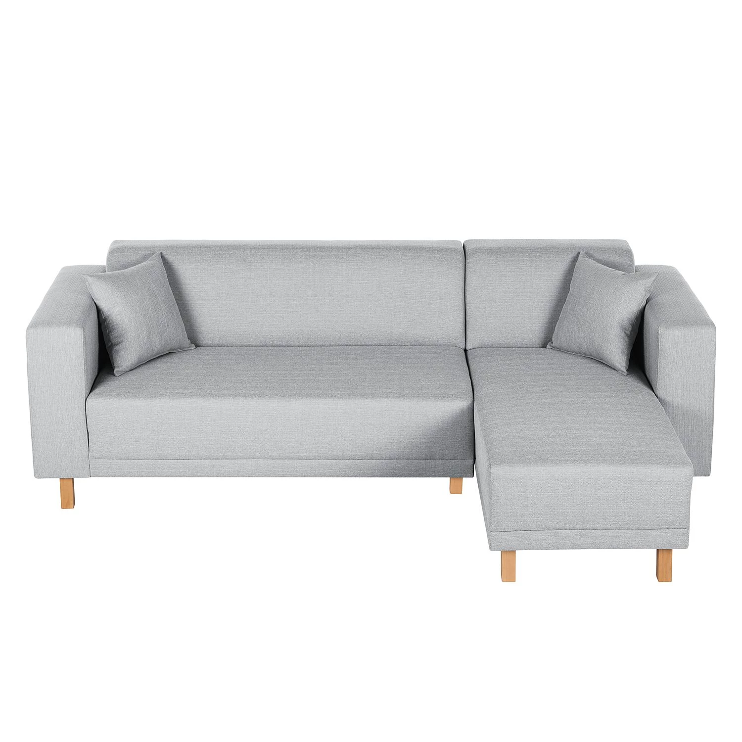 Canapé d'angle KiYDOO relax - Argenté - Méridienne courte à droite (vue de face) 5 Canapé d'angle KiYDOO relax - Argenté - Méridienne courte à droite (vue de face) – Image 5