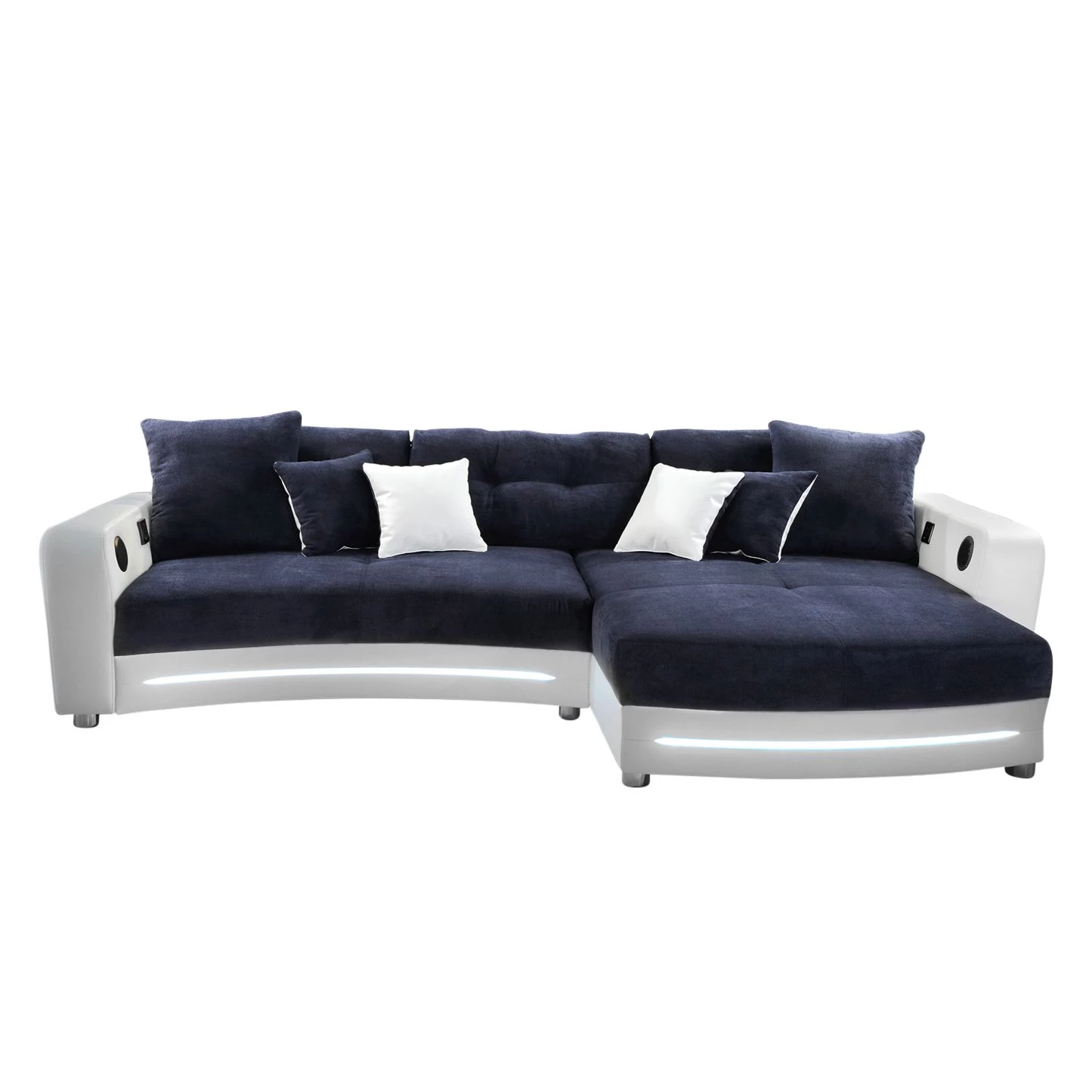 Loftscape Canapé d'angle Lanai (éclairage fourni) - Bleu foncé / Blanc 1 Loftscape Canapé d'angle Lanai (éclairage fourni) - Bleu foncé / Blanc