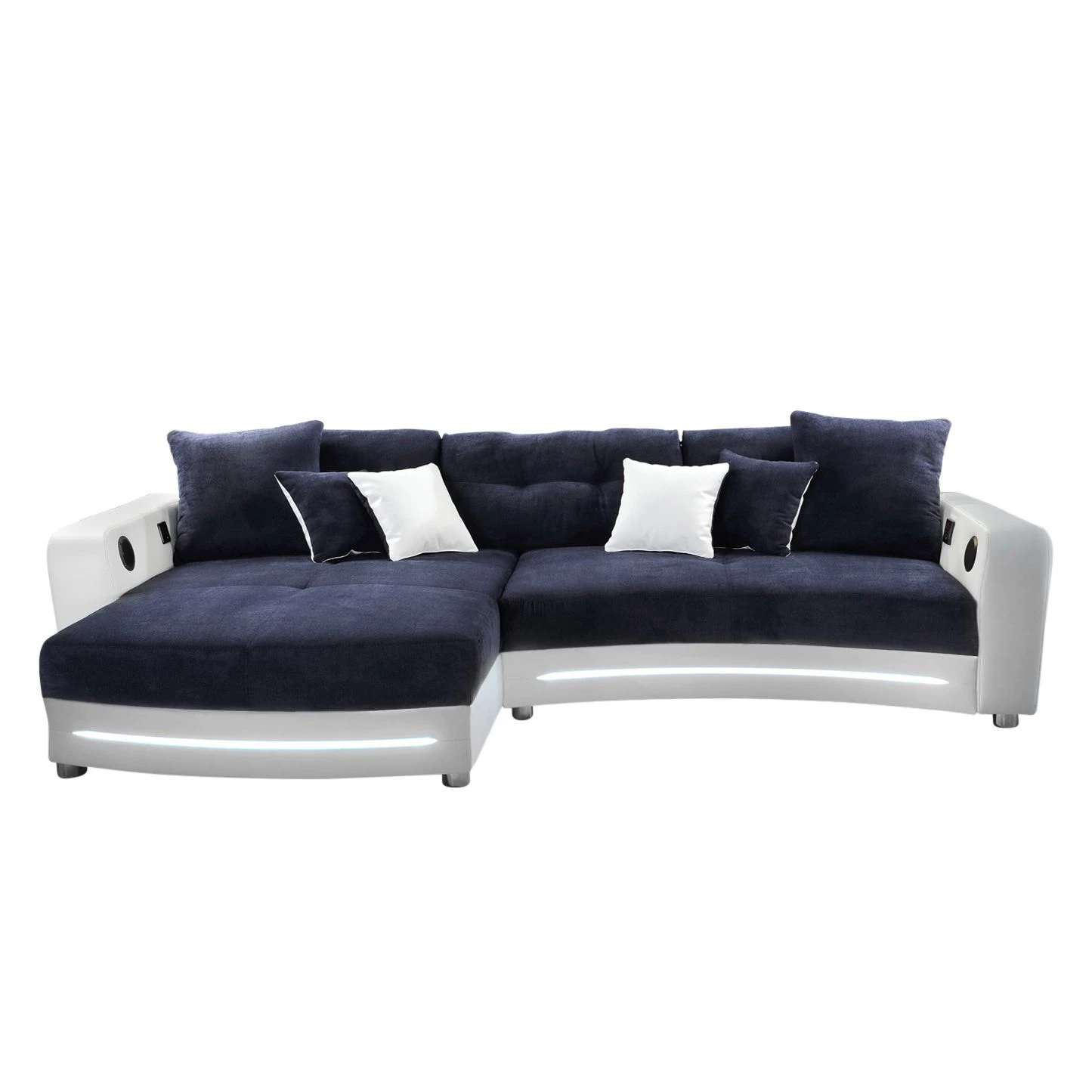 Loftscape Canapé d'angle Lanai (éclairage fourni) - Bleu foncé / Blanc 4 Loftscape Canapé d'angle Lanai (éclairage fourni) - Bleu foncé / Blanc – Image 4