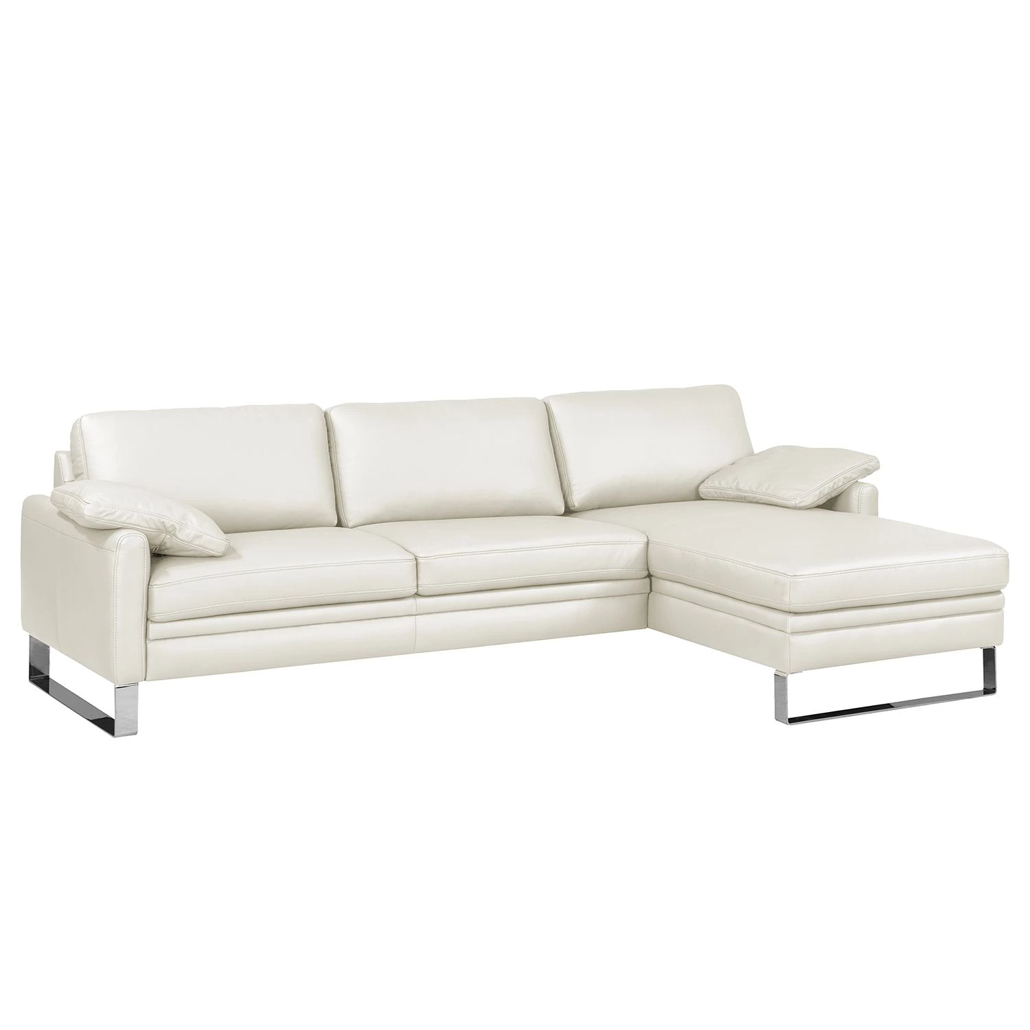 Fredriks Canapé d'angle Laureto II - Blanc - Méridienne courte à droite (vue de face) 1 Fredriks Canapé d'angle Laureto II - Blanc - Méridienne courte à droite (vue de face)