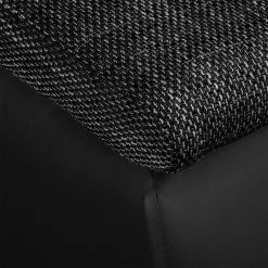 Fredriks Canapé d'angle Laza - convertible - Imitation cuir / Tissu - Noir - Méridienne courte à gauche (vue de face) -Canapés Soldes Magasin ecksofa laza mit schlaffunktion kunstleder webstoff longchair davorstehend links schwarz 4972728