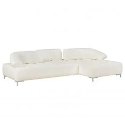 Fredriks Canapé d'angle Lyneal Cuir véritable - Blanc - Méridienne longue à droite (vue de face) 21 Fredriks Canapé d'angle Lyneal Cuir véritable - Blanc - Méridienne longue à droite (vue de face) -Canapés Soldes Magasin ecksofa lyneal echtleder ottomane davorstehend rechts weiss 4270564