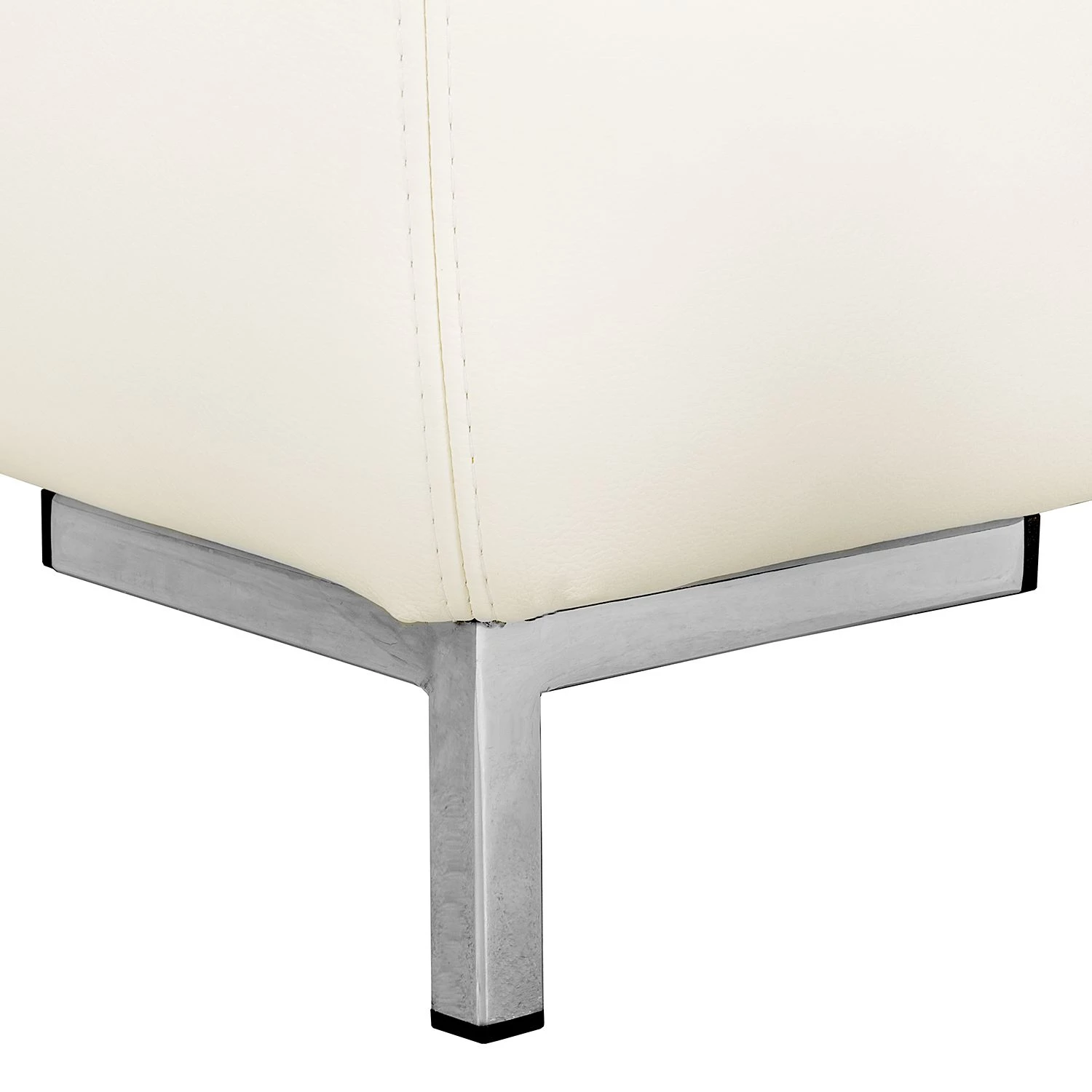 Fredriks Canapé d'angle Lyneal Cuir véritable - Blanc - Méridienne longue à droite (vue de face) 10 Fredriks Canapé d'angle Lyneal Cuir véritable - Blanc - Méridienne longue à droite (vue de face) – Image 10