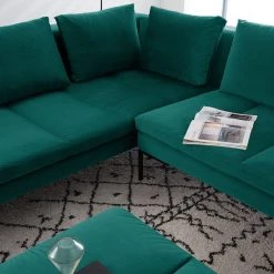 Studio Copenhagen Canapé d’angle Madison III - Velours Shyla: Pétrol - Angle à gauche (vu de face) 10 Studio Copenhagen Canapé d’angle Madison III - Velours Shyla: Pétrol - Angle à gauche (vu de face) -Canapés Soldes Magasin ecksofa madison iii samt 3 sitzer davorstehend links stoff shyla petrol 5169736