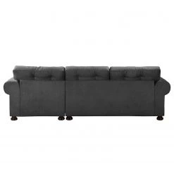 Velvet Studio Canapé d'angle Marau - Gris foncé - Méridienne courte à droite (vue de face) -Canapés Soldes Magasin ecksofa marau microfaser longchair davorstehend rechts dunkelgrau 4891712
