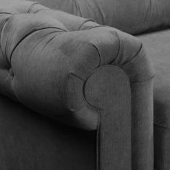 Velvet Studio Canapé d'angle Marau - Gris foncé - Méridienne courte à droite (vue de face) -Canapés Soldes Magasin ecksofa marau microfaser longchair davorstehend rechts dunkelgrau 4891724