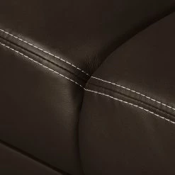 Modoform Canapé d'angle Marquette (convertible) - Angle à droite (vu de face) -Canapés Soldes Magasin ecksofa marquette mit schlaffunktion kunstleder dunkelbraun 2 sitzer davorstehend links 4085260