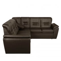 Modoform Canapé d'angle Marquette (convertible) - Angle à droite (vu de face) -Canapés Soldes Magasin ecksofa marquette mit schlaffunktion kunstleder dunkelbraun 2 sitzer davorstehend rechts 4085312