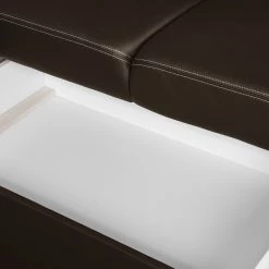 Modoform Canapé d'angle Marquette (convertible) - Angle à droite (vu de face) -Canapés Soldes Magasin ecksofa marquette mit schlaffunktion kunstleder dunkelbraun 2 sitzer davorstehend rechts 4085328