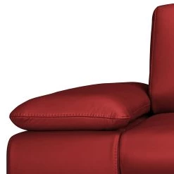 Fredriks Canapé d'angle Masca II - Carmin - Méridienne courte à droite (vue de face) - Fonction couchage -Canapés Soldes Magasin ecksofa masca echtleder kaminrot longchair davorstehend rechts 478603