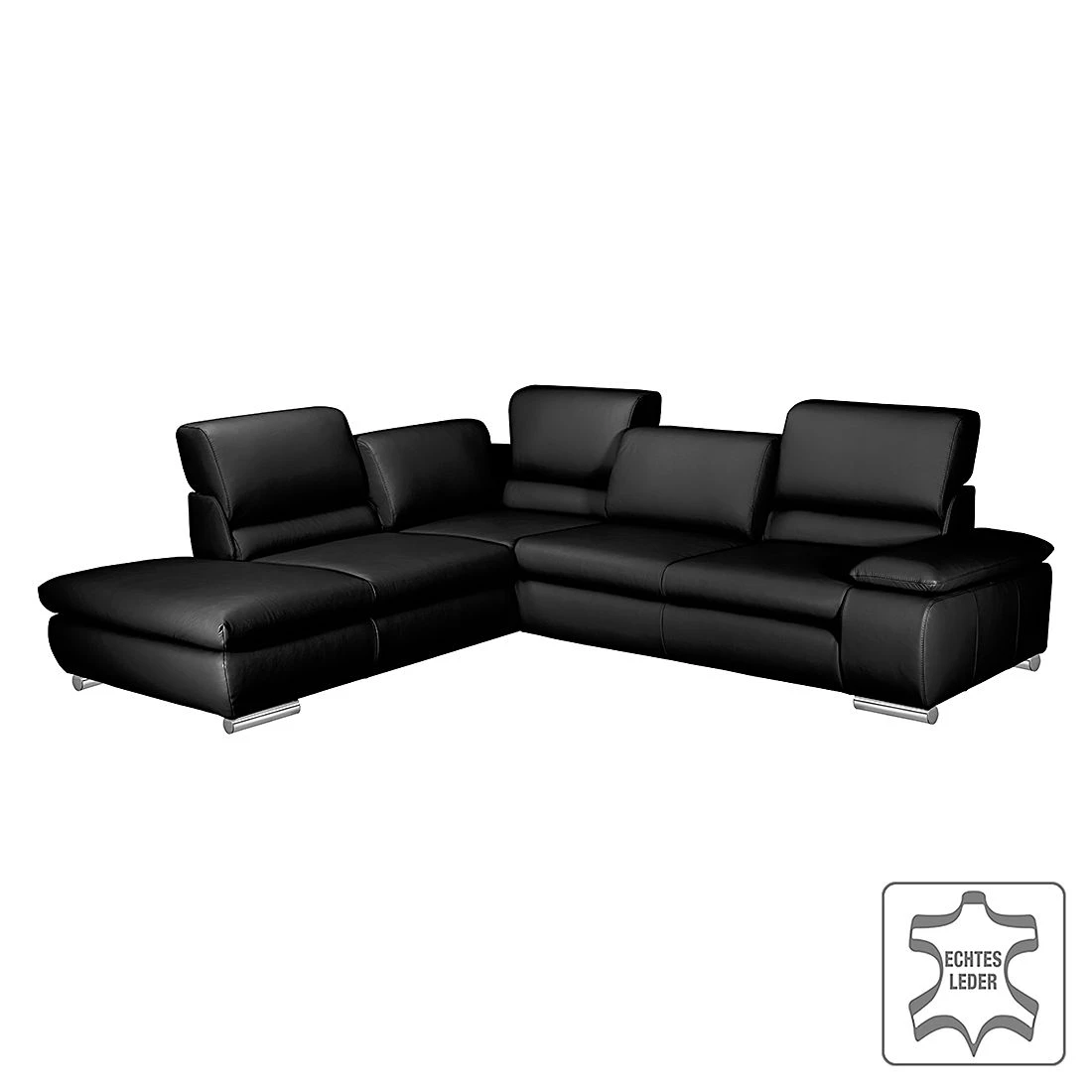 Fredriks Canapé d'angle Masca I - Noir - Méridienne courte à gauche (vue de face) - Fonction couchage 2 Fredriks Canapé d'angle Masca I - Noir - Méridienne courte à gauche (vue de face) - Fonction couchage – Image 2