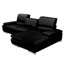 Fredriks Canapé d'angle Masca - Fonction couchage -Canapés Soldes Magasin ecksofa masca kunstleder schwarz longchair davorstehend rechts 470998