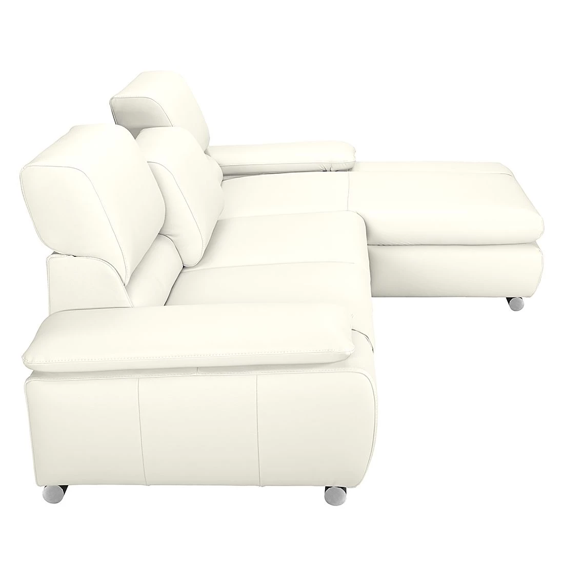 Fredriks Canapé d'angle Masca - Imitation cuir blanc - Méridienne à droite (vue de face) 6 Fredriks Canapé d'angle Masca - Imitation cuir blanc - Méridienne à droite (vue de face) – Image 6