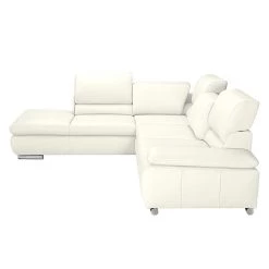 Fredriks Canapé d'angle Masca - Imitation cuir blanc - Méridienne à gauche (vue de face) -Canapés Soldes Magasin ecksofa masca kunstleder weiss ottomane davorstehend links 444763