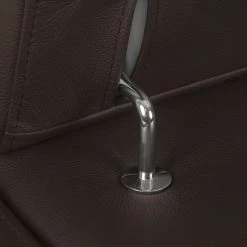 Fredriks Canapé d'angle Menfi II - Marron foncé - Méridienne courte à gauche (vue de face) -Canapés Soldes Magasin ecksofa menfi ii echtleder longchair davorstehend rechts dunkelbraun 3613073