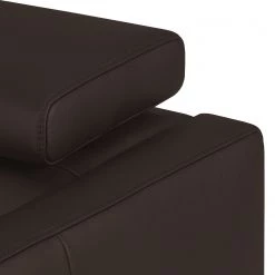 Fredriks Canapé d'angle Menfi II - Marron foncé - Méridienne courte à gauche (vue de face) -Canapés Soldes Magasin ecksofa menfi ii echtleder longchair davorstehend rechts dunkelbraun 3613085