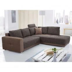Fredriks Canapé d'angle Chuck (convertible) - Marron -Canapés Soldes Magasin ecksofa nango ii mit schlaffunktion microfaser strukturstoff ottomane beidseitig montierbar braun 2014262