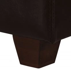 Maison Belfort Canapé d'angle Nespolo Cuir véritable - Méridienne longue à gauche (vue de face) -Canapés Soldes Magasin ecksofa nespolo echtleder dunkelbraun ottomane davorstehend links 4576780