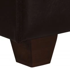 Maison Belfort Canapé Nespolo (3 places) - Cuir synthétique marron foncé -Canapés Soldes Magasin ecksofa nespolo kunstleder dunkelbraun ottomane davorstehend rechts 4576544