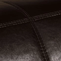 Maison Belfort Canapé Nespolo (2 places) - Cuir synthétique marron foncé -Canapés Soldes Magasin ecksofa nespolo kunstleder dunkelbraun ottomane davorstehend rechts 4576552 1