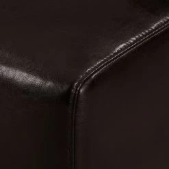 Maison Belfort Canapé Nespolo (2 places) - Cuir synthétique marron foncé -Canapés Soldes Magasin ecksofa nespolo kunstleder dunkelbraun ottomane davorstehend rechts 4576560 1