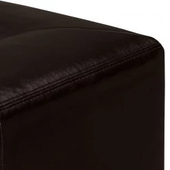 Maison Belfort Canapé Nespolo (2 places) - Cuir synthétique marron foncé -Canapés Soldes Magasin ecksofa nespolo kunstleder dunkelbraun ottomane davorstehend rechts 4576568 1