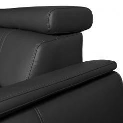 Loftscape Canapé d'angle Olival I - Noir - Angle à droite (vu de face) -Canapés Soldes Magasin ecksofa olival echtleder 2 5 sitzer davorstehend rechts schwarz 4195372