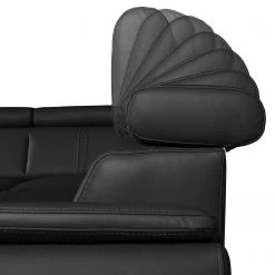 Loftscape Canapé d'angle Olival I - Noir - Angle à droite (vu de face) -Canapés Soldes Magasin ecksofa olival echtleder 2 5 sitzer davorstehend rechts schwarz 4195376