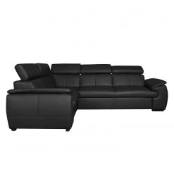 Loftscape Canapé d'angle Olival I - Noir - Angle à droite (vu de face) -Canapés Soldes Magasin ecksofa olival echtleder 2 5 sitzer davorstehend rechts schwarz 4195388