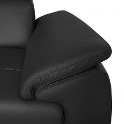 Loftscape Canapé d'angle Olival I - Noir - Angle à droite (vu de face) -Canapés Soldes Magasin ecksofa olival echtleder 2 5 sitzer davorstehend rechts schwarz 4195400