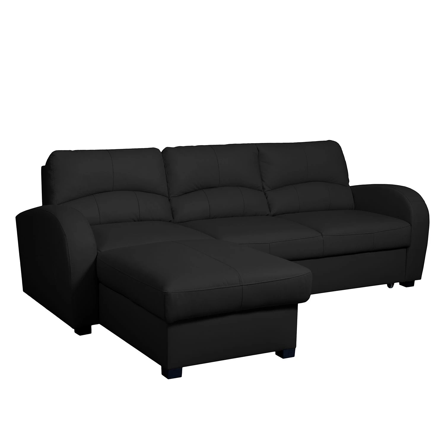 Modoform Canapé d'angle Parilla (convertible) - Noir - Largeur : 229 cm - Méridienne courte à gauche (vue de face) 10 Modoform Canapé d'angle Parilla (convertible) - Noir - Largeur : 229 cm - Méridienne courte à gauche (vue de face) – Image 10