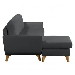 Mørteens Canapé d'angle Postville - Gris - Méridienne courte à gauche (vue de face) -Canapés Soldes Magasin ecksofa postville strukturstoff longchair davorstehend links grau 4890272