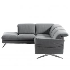 Loftscape Canapé d'angle Radway - Granit - Méridienne longue à gauche (vue de face) -Canapés Soldes Magasin ecksofa radway flachgewebe ottomane davorstehend links granit 4971424