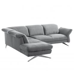 Loftscape Canapé d'angle Radway - Granit - Méridienne longue à gauche (vue de face) -Canapés Soldes Magasin ecksofa radway flachgewebe ottomane davorstehend links granit 4971428