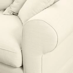 Maison Belfort Canapé d'angle Saltum - Blanc crème - Méridienne courte à gauche (vue de face) -Canapés Soldes Magasin ecksofa saltum webstoff longchair davorstehend links cremeweiss 4214084