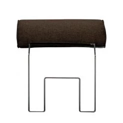 Loftscape Canapé d'angle Sharon - Tissu marron - noir - Méridienne à droite (vue de face) - 2 appuis-tête -Canapés Soldes Magasin ecksofa sharon webstoff braun schwarz ottomane davorstehend rechts 414169