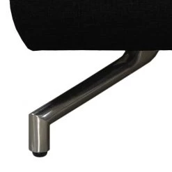 Loftscape Canapé d'angle Sharon - Tissu noir - Méridienne à droite (vue de face) - 2 appuis-tête -Canapés Soldes Magasin ecksofa sharon webstoff schwarz ottomane davorstehend rechts 414105