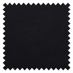 Fredriks Canapé d'angle Sibenik - Méridienne courte à droite (vue de face) - Avec repose-pieds -Canapés Soldes Magasin ecksofa sibenik mit hocker kunstleder schwarz strukturstoff schwarz grau ottomane davorstehend rechts 399275