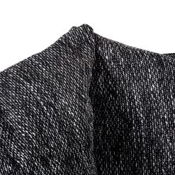 Fredriks Canapé d'angle Sibenik - Méridienne courte à droite (vue de face) - Avec repose-pieds -Canapés Soldes Magasin ecksofa sibenik mit hocker kunstleder schwarz strukturstoff schwarz grau ottomane davorstehend rechts 399278