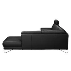 Loftscape Canapé d'angle Silvano - Avec appui-tête -Canapés Soldes Magasin ecksofa silvano echtleder schwarz ottomane davorstehend rechts 444108