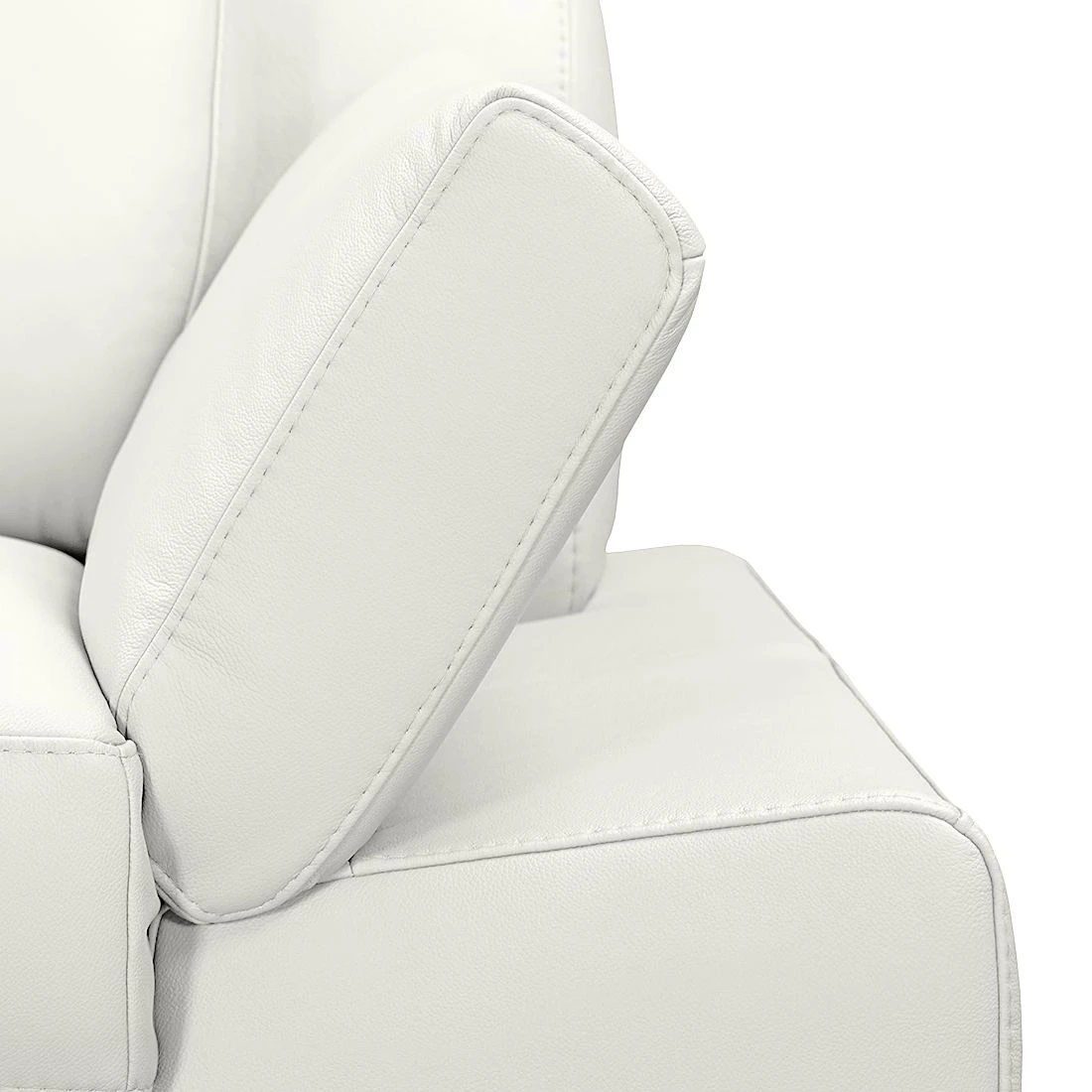 Loftscape Canapé d'angle Silvano - Imitation cuir blanc - Méridienne à droite (vue de face) Sans appui-tête 4 Loftscape Canapé d'angle Silvano - Imitation cuir blanc - Méridienne à droite (vue de face) Sans appui-tête – Image 4