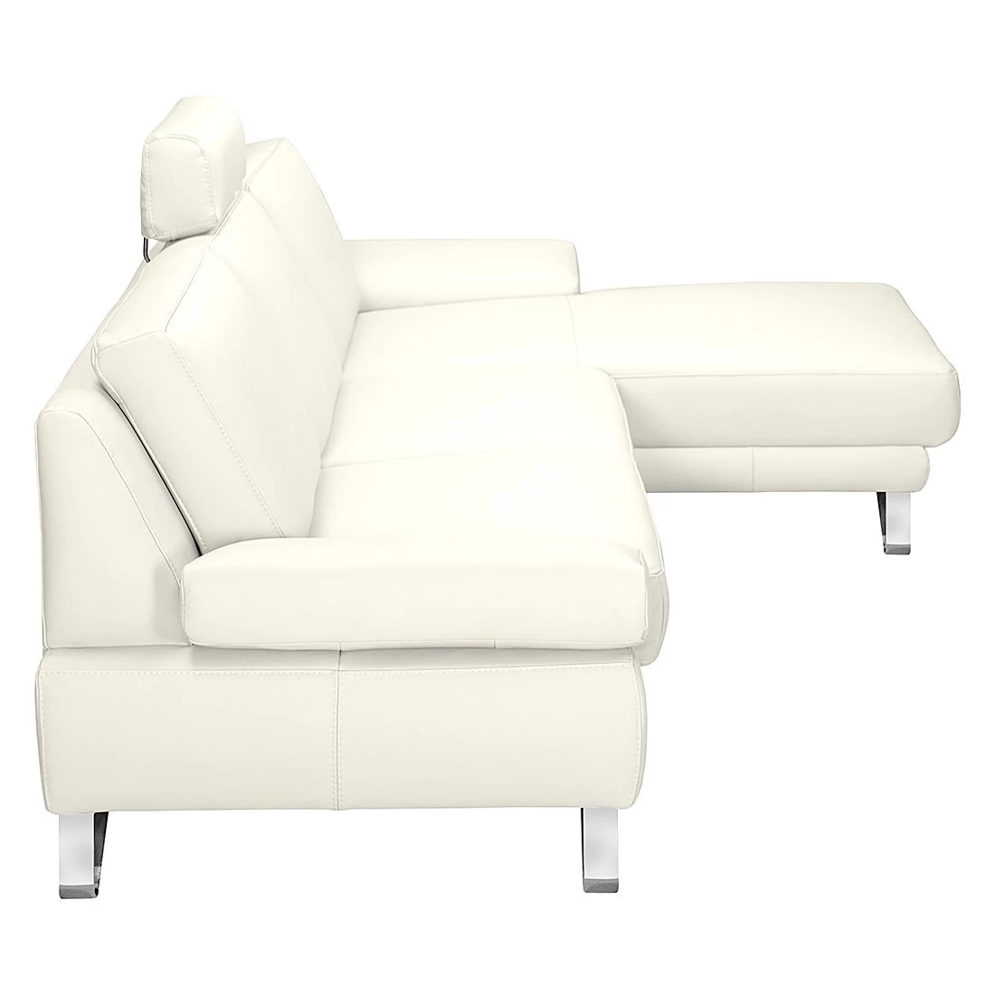 Loftscape Canapé d'angle Silvano - Imitation cuir blanc - Méridienne à droite (vue de face) Sans appui-tête 6 Loftscape Canapé d'angle Silvano - Imitation cuir blanc - Méridienne à droite (vue de face) Sans appui-tête – Image 6