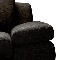 Loftscape Canapé d'angle Silvano - Tissu marron noir - Méridienne à gauche (vue de face) Avec 1 appui-tête -Canapés Soldes Magasin ecksofa silvano webstoff braun schwarz longchair davorstehend links 514188