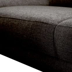 Loftscape Canapé d'angle Silvano - Tissu marron noir - Méridienne à droite (vue de face) Avec 1 appui-tête -Canapés Soldes Magasin ecksofa silvano webstoff braun schwarz longchair davorstehend rechts 514710