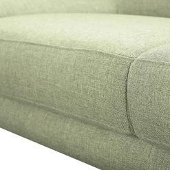 Loftscape Canapé d'angle Silvano - Tissu vert - Méridienne à droite (vue de face) Sans appui-tête -Canapés Soldes Magasin ecksofa silvano webstoff gruen longchair davorstehend rechts 514673
