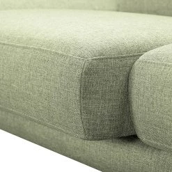 Loftscape Canapé d'angle Silvano - Tissu vert - Méridienne à droite (vue de face) Sans appui-tête -Canapés Soldes Magasin ecksofa silvano webstoff gruen longchair davorstehend rechts 514674