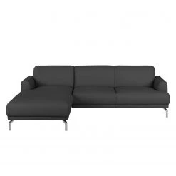 Fredriks Canapé d'angle Sisto II - Anthracite - Méridienne courte à gauche (vue de face) -Canapés Soldes Magasin ecksofa sisto ii echtleder longchair davorstehend links anthrazit 3609117